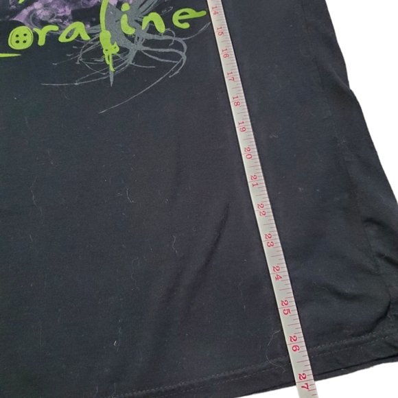 Coraline Movie What's on the other side? Black Graphic Tee Size XXL/2XL - Picture 7 of 7